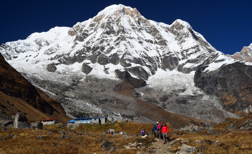 Majestic Mt. Dhaulagiri viewed from base camp