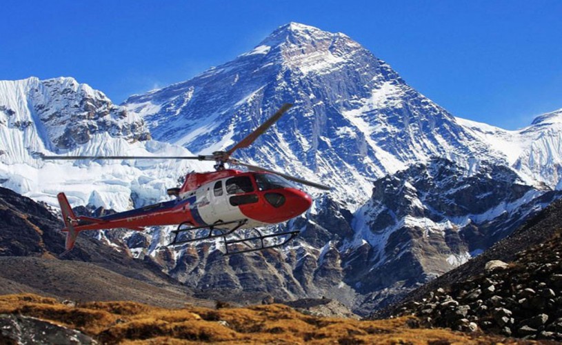 Everest Helicopter Flyover Above the Himalayas