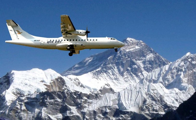 Mountain Flight in Nepal Himalayas