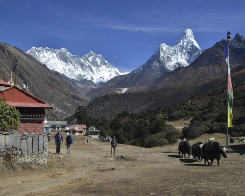 Everest View From Tangbouche Ebc Trek