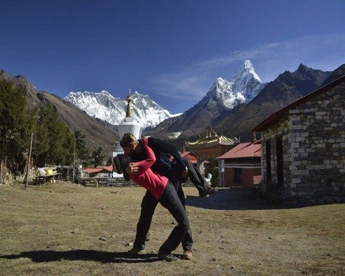 Everest View From Tangbouche Monastery