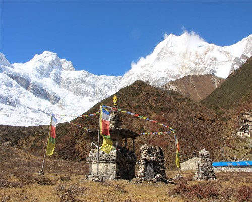 View Of Ganesh Himal From Samagaun