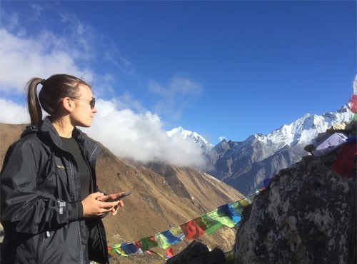 View of Langtang Ganjala passes Journey